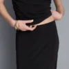 Epäsymmetrinen jersey-midihame