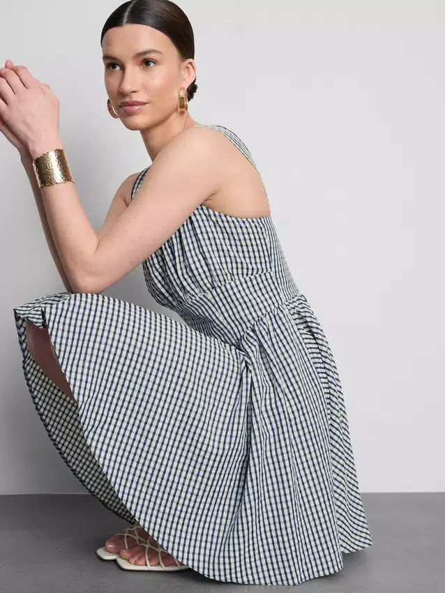 Gingham-korsettiminihame