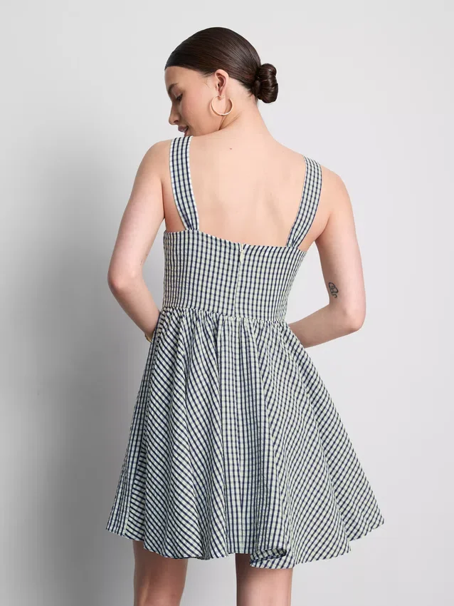 Gingham-korsettiminihame