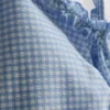 Gingham-kuvioinen röyhelöinen uimapuku