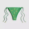 Gingham-kuvioiset, sivusta solmittavat banaanimalliset bikinialushousut
