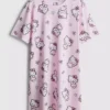 Hello Kitty -puuvillainen graafinen yöpaita