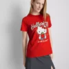 Hello Kitty -puuvillainen rento mansikka-T-paita