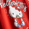 Hello Kitty -puuvillainen rento mansikka-T-paita