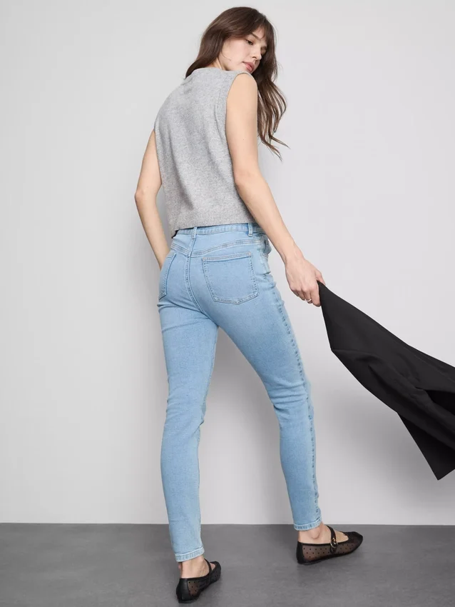 Huippulaadukkaat korkeavyötäröiset skinny-farkut