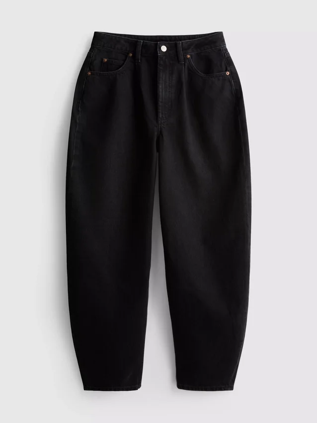 Huippulaadukkaat puuvilladenimiset barrel-leg-farkut