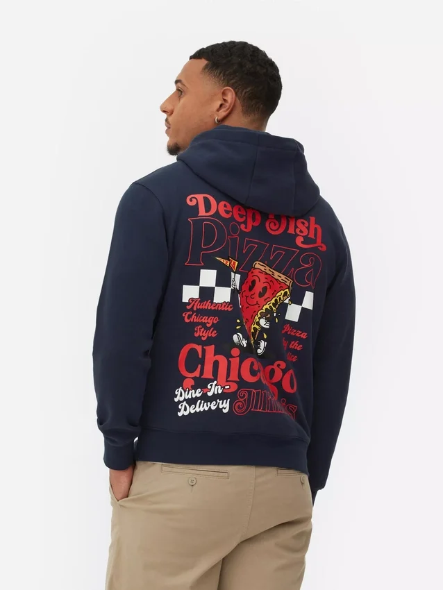 Huppari, jossa on Chicago Deep Dish -kuvio