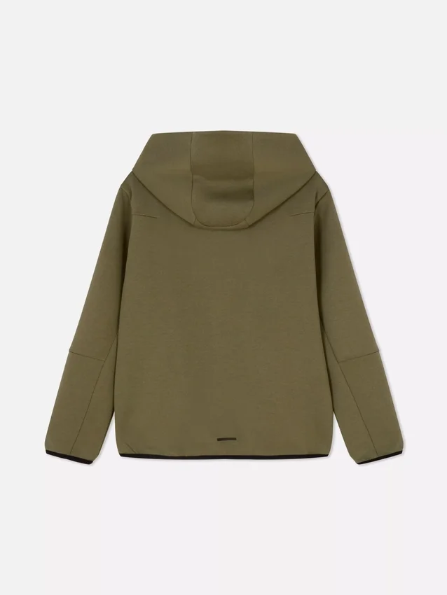 Huppullinen vetoketjullinen takki