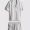 Jersey-poikaystävän tyyliset lyhyet pyjamasetit