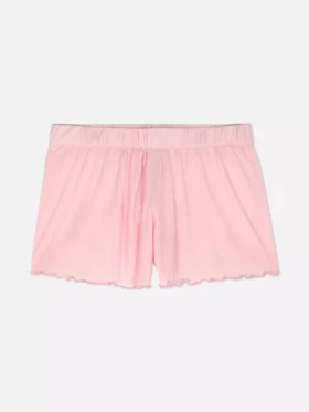 Jersey-pyjamat-shortsit, joissa on lehtisalaattireunus