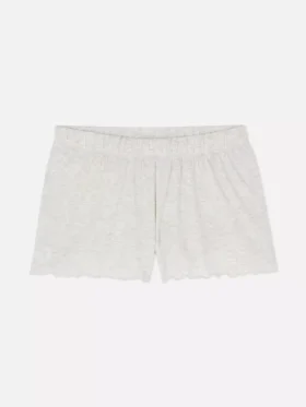 Jersey-pyjamat-shortsit, joissa on lehtisalaattireunus