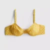 Kaarituellinen, sydänkaula-aukkoinen, pilkullinen bikiniliivi