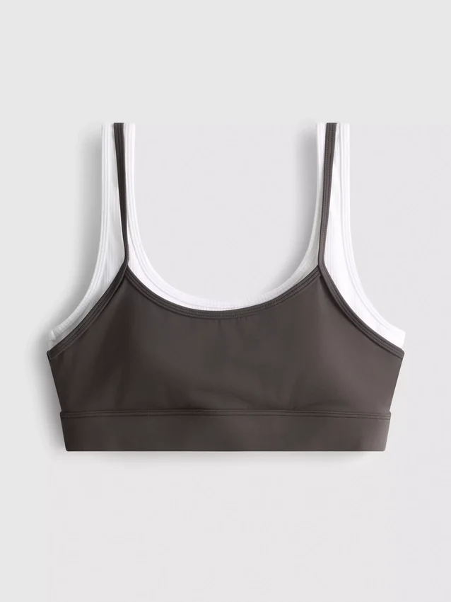 Kaksikerroksinen urheilullinen crop-toppi