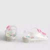 Kaksisoljiset kimaltelevat jelly-slingback-sandaalit