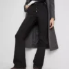 Keskikorkeat puuvillaiset bootcut-farkut