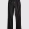 Keskikorkeat puuvillaiset bootcut-farkut