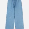 Keskikorkeat sweatpant-farkut