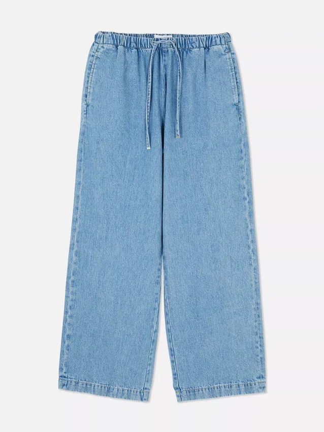 Keskikorkeat sweatpant-farkut