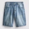 Keskikorkeat, väljät denimshortsit