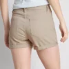 Keskikorkeat, ylös käännettävät denimshortsit