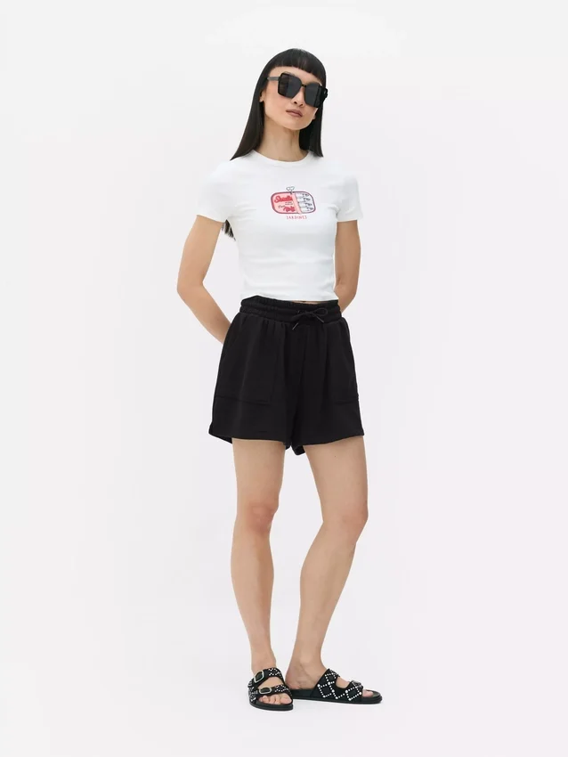 Kiristysnauhalliset jersey-shortsit