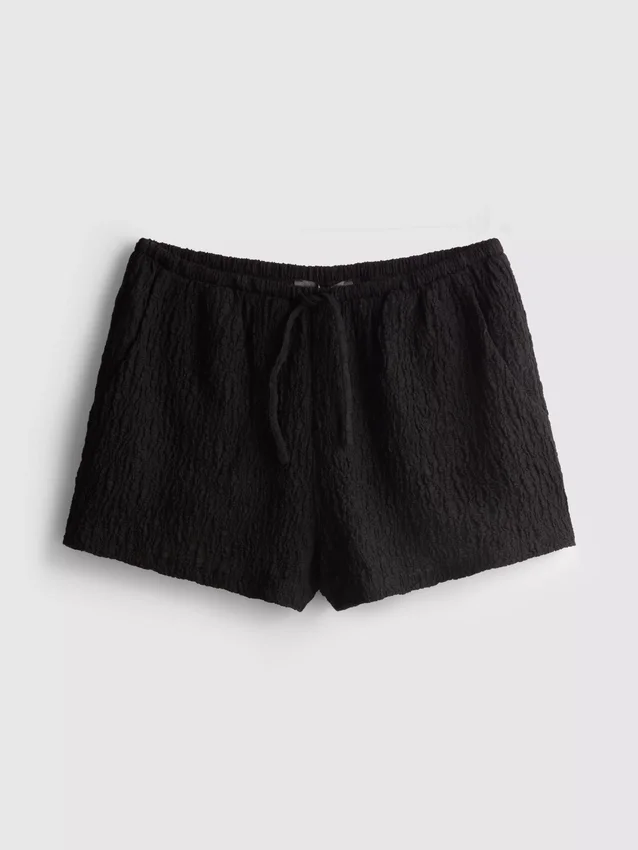 Kiristysnauhalliset ryppyiset shortsit