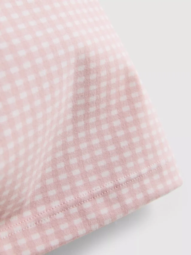 Korkeavyötäröiset gingham-urheileshortsit