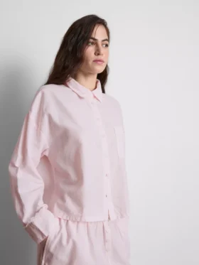 Kudottu puuvillainen Oxford-pyjama-paita