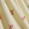 Kukkakuvioiset ribbatut pyjamat-shortsit