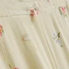 Kukkakuvioiset ribbineulotut pyjamahousut