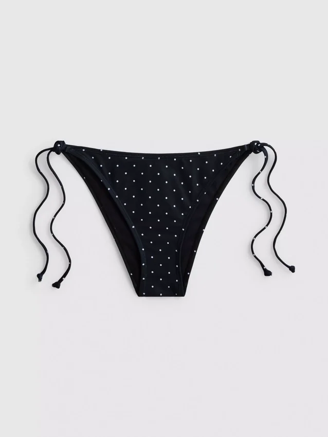 Kuvioidut, sivusta solmittavat bikinialushousut