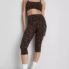 Leopardikuvioiset capri-leggingsit