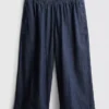 Leveälahkeiset culotte-farkut