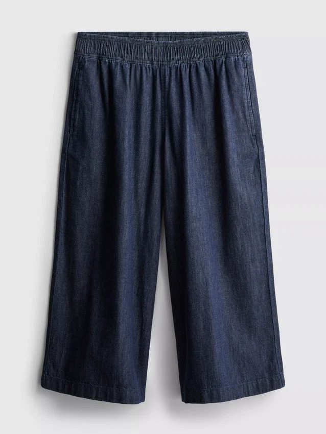 Leveälahkeiset culotte-farkut