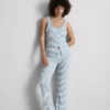 Love to Lounge -ribbattu raidallinen pyjama-cami
