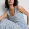 Love to Lounge -ribbattu raidallinen pyjama-cami