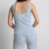 Love to Lounge -ribbattu raidallinen pyjama-cami