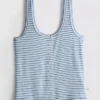 Love to Lounge -ribbattu raidallinen pyjama-cami