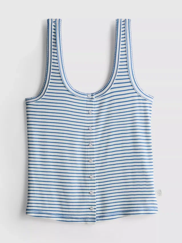 Love to Lounge -ribbattu raidallinen pyjama-cami