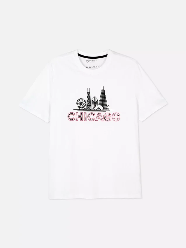 Lyhythihainen Chicago-T-paita