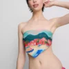 Maisemakuvioinen bandana-bikinitoppi