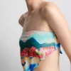 Maisemakuvioinen bandana-bikinitoppi