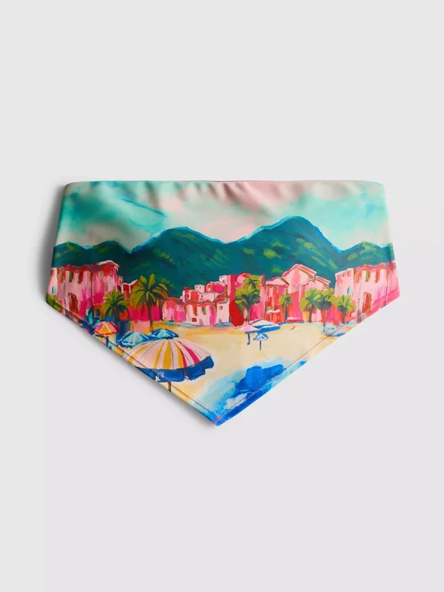 Maisemakuvioinen bandana-bikinitoppi