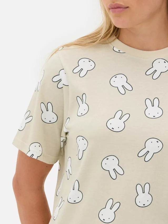 Miffy-puuvillaiset graafiset pyjamat