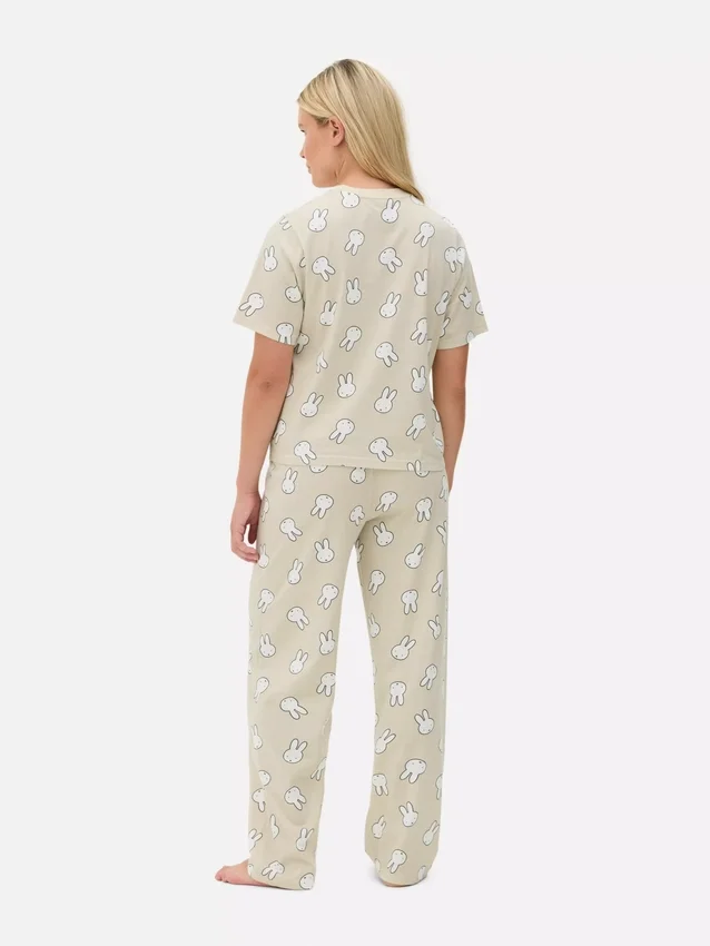 Miffy-puuvillaiset graafiset pyjamat