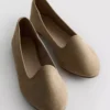 Mokkanahkaiset ballerinamatalat kengät