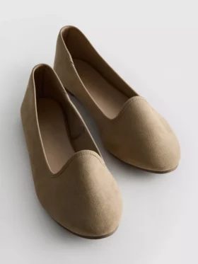 Mokkanahkaiset ballerinamatalat kengät