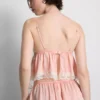 Morsiamen satiininen pitsinen babydoll-bralette