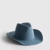 Nastoitettu denim-cowboyhattu