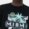 Neonvärinen Miami-grafiikkat-kauluspaita